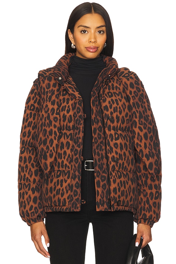view 2 of 6 Pearl Puffer Jacket in Leopard