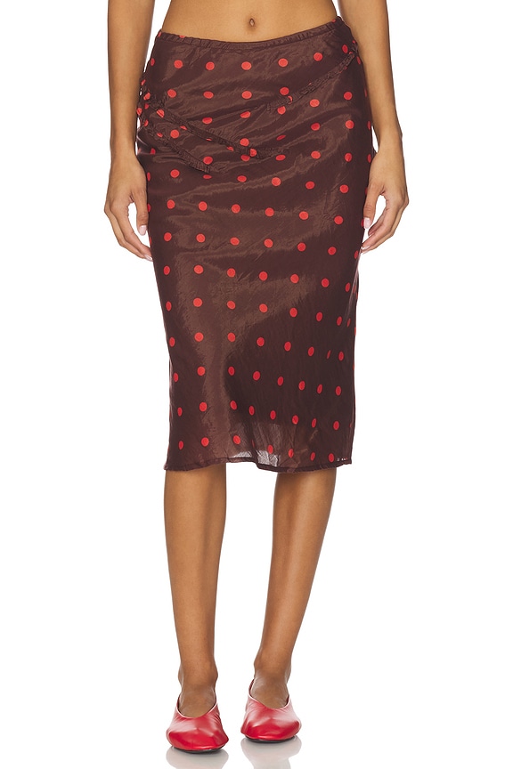 view 1 of 6 OCTAVIA 스커트 in Burgundy