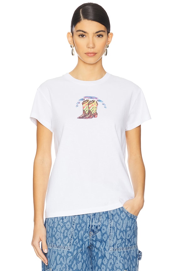 view 1 of 4 Cowboy Shrunken Tee in White