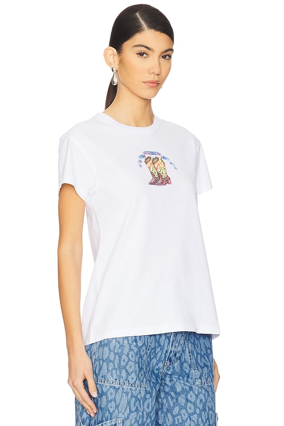 view 2 of 4 Cowboy Shrunken Tee in White