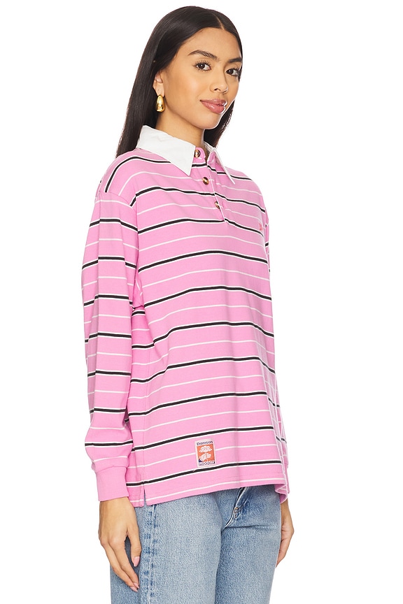 view 2 of 6 REMIE ラグビーシャツ in Pink Stripe