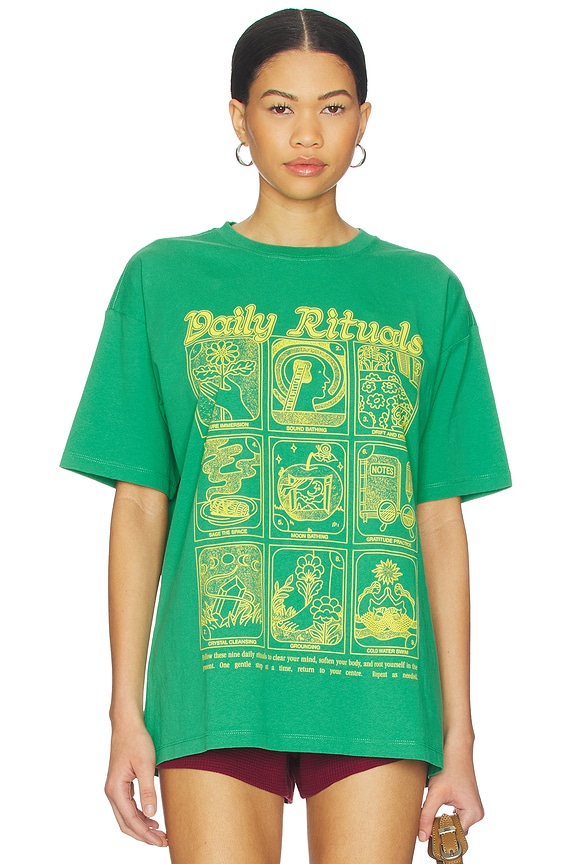 view 2 of 5 Daily Rituals Graphic Tee in Green