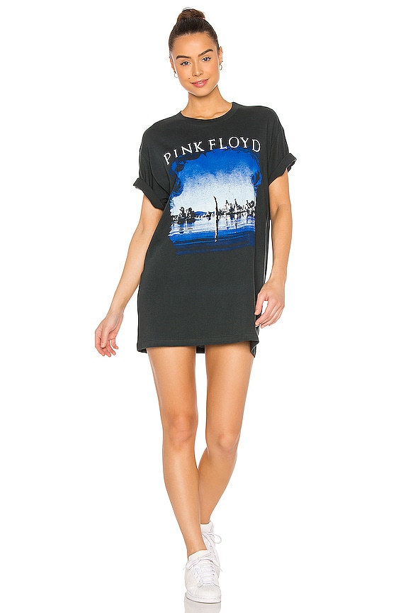 view 1 of 3 Pink Floyd Wish You Were Here Oversized T Shirt Dress in Vintage Black