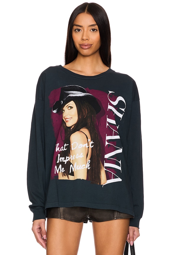 view 2 of 6 Shania Twain Don't Impress Me Much Pullover in Vintage Black