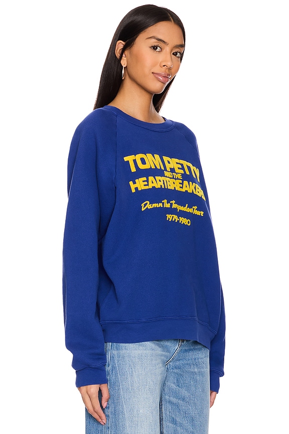 view 2 of 4 Tom Petty Damn The Torpedoes Vintage Sweatshirt in Blue Quartz