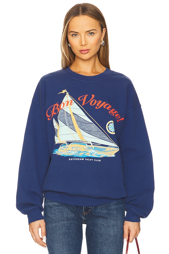 view 1 of 4 Bon Voyage Boyfriend Crew in Washed Indigo
