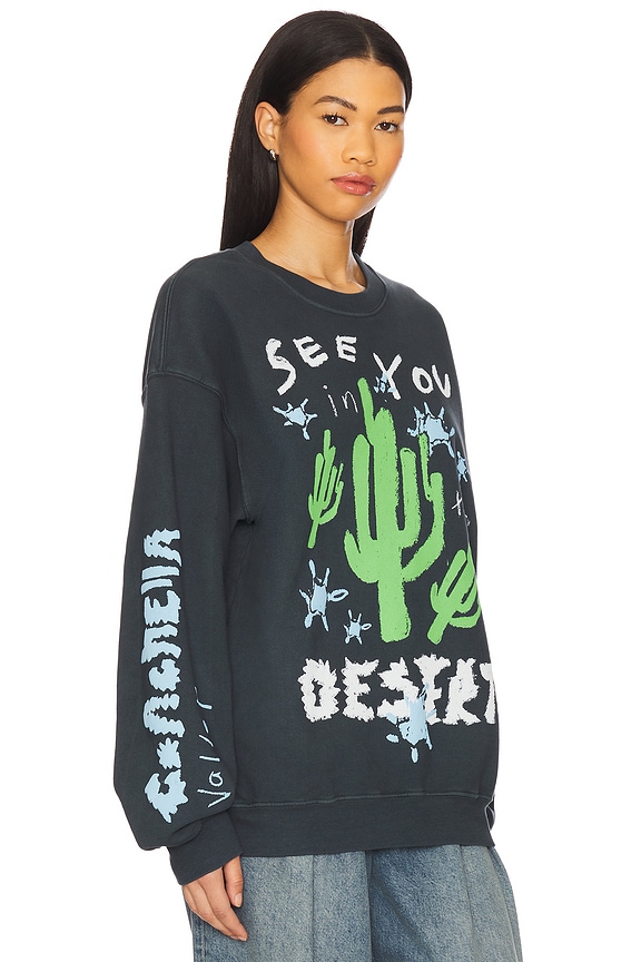 view 2 of 5 Valley See You in The Desert Bf Sweatshirt in Vintage Black
