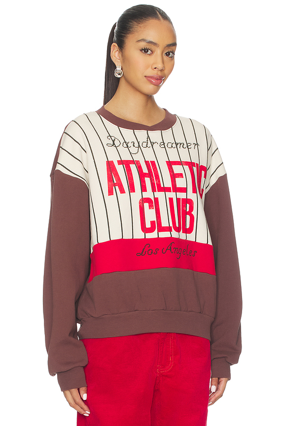 view 2 of 4 Athletic Club Colorblocked Sweatshirt in Brown Combo