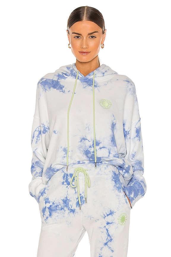 view 1 of 5 Sunny People Shrunken Hoodie in Periwinkle Cloud