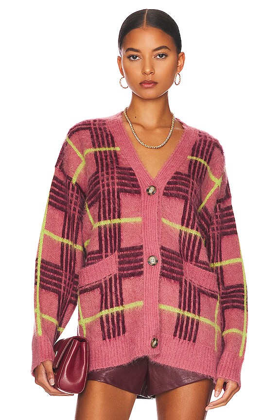 view 2 of 5 CÁRDIGAN OVERSIZED in Rosebloom Plaid