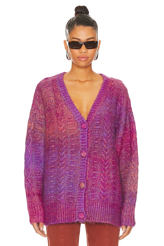 DAYDREAMER Ombre Cardigan in Wild Orchid | REVOLVE