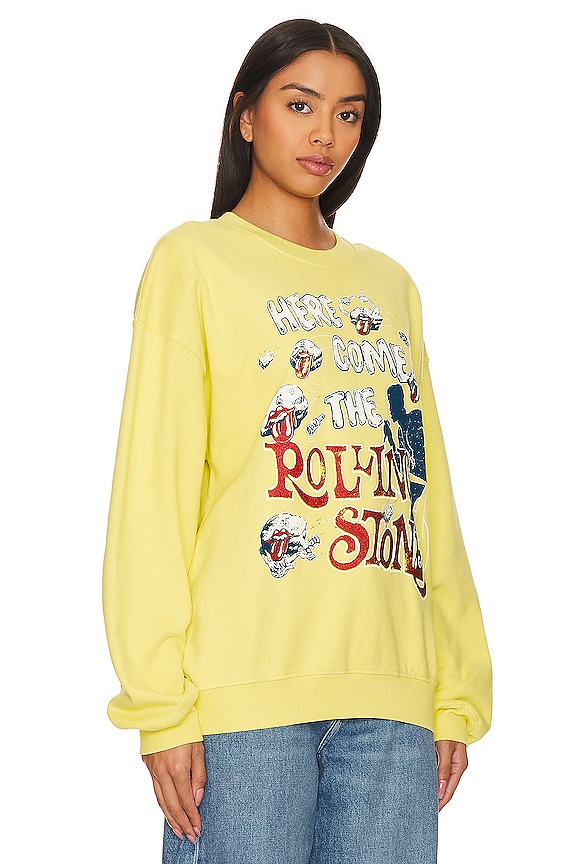 view 2 of 4 ROLLING STONES HERE COMES THE STONES 크루 in Yellow Cream