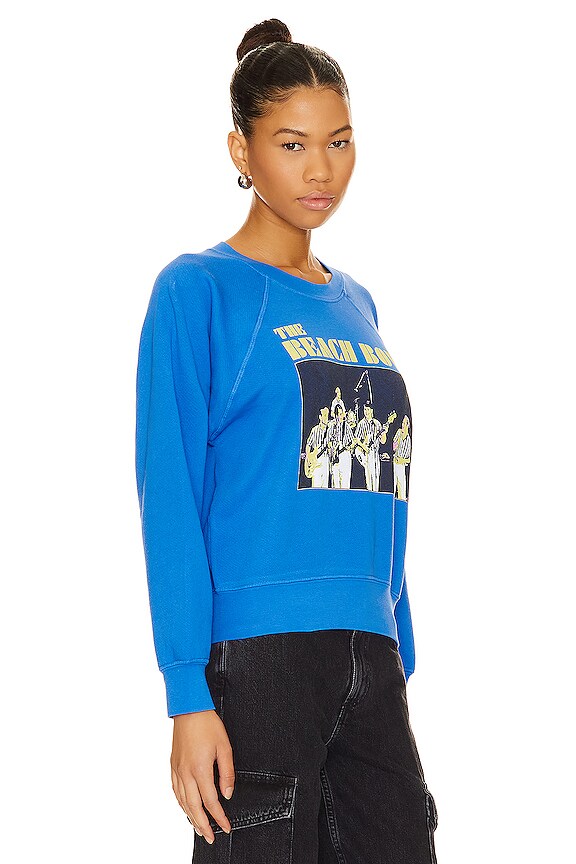 view 2 of 4 The Beach Boys Concert Raglan Crew in Washed Cobalt