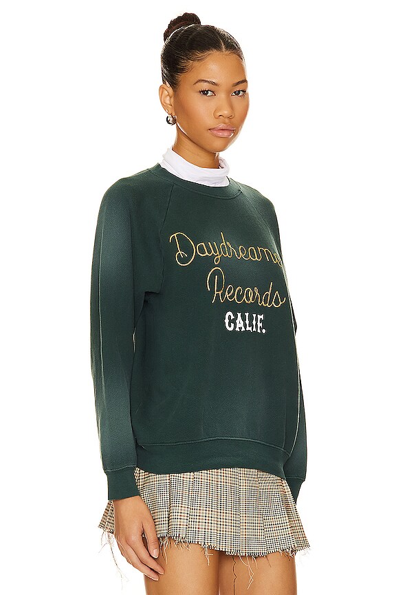 view 2 of 4 SUDADERA VINTAGE DAYDREAMER RECORDS ROPE in Sun Faded Green