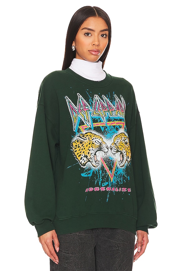 view 2 of 4 RAS DE COU DEF LEPPARD ADRENALIZE in Vintage Green