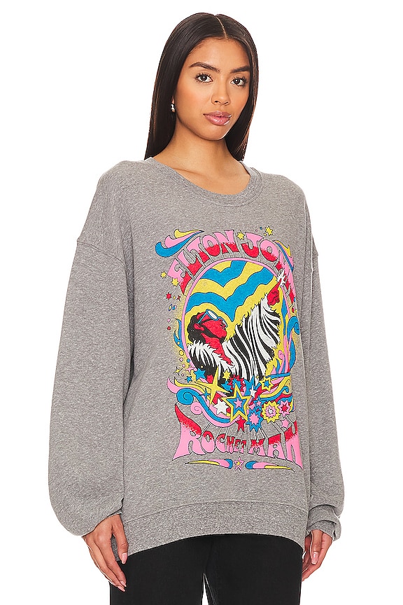 view 2 of 4 RAS DE COU ELTON JOHN LONG LONG TIME in Heather Grey