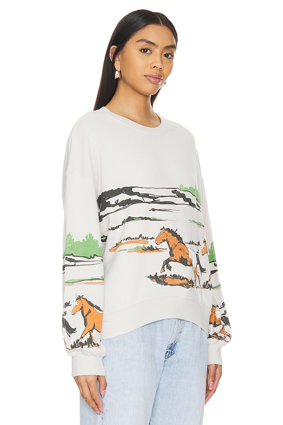 view 2 of 4 СВИТШОТ RUNNING HORSES in Morning Fog