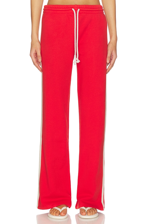 view 2 of 6 Solid Track Pant in Vintage Red