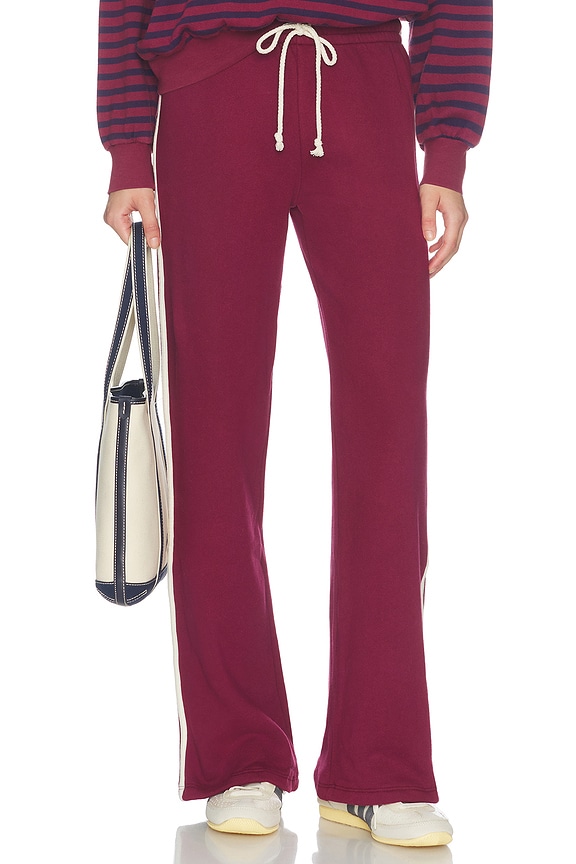 view 2 of 7 Solid Track Pant in Burgundy