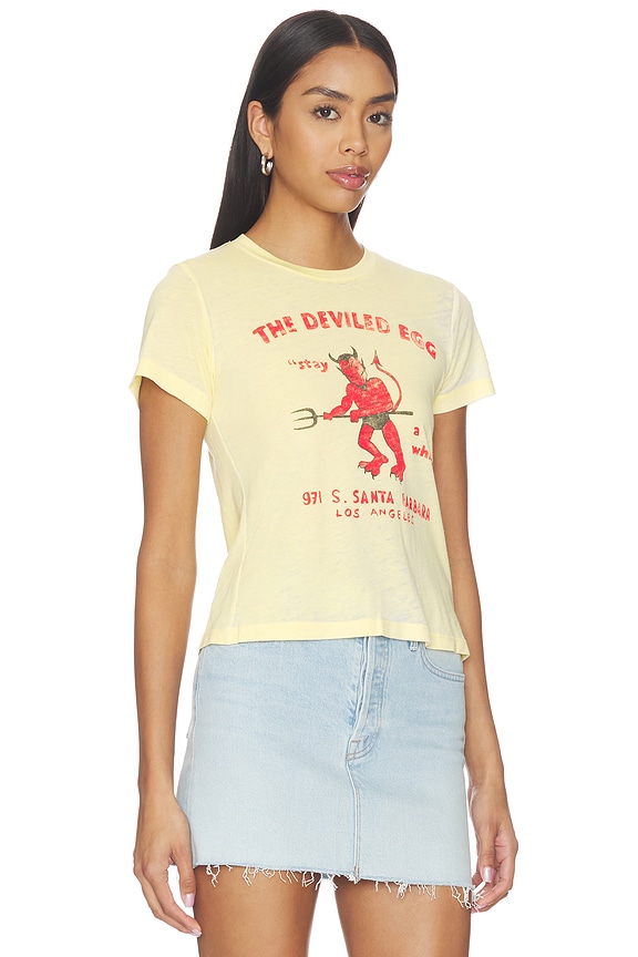 view 2 of 4 CAMISETA RETRO THE DEVILED EGG BURNOUT in Poppy Yellow