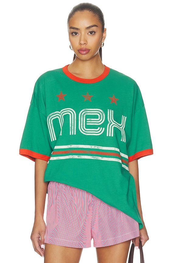 view 1 of 4 Mexico World Cup Oversized Ringer Tee in Jade Combo