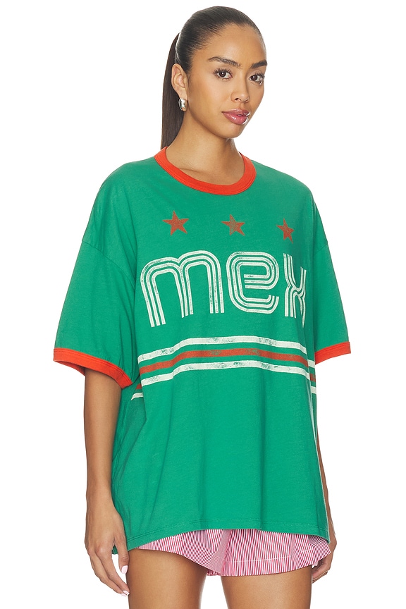 view 2 of 4 Mexico World Cup Oversized Ringer Tee in Jade Combo