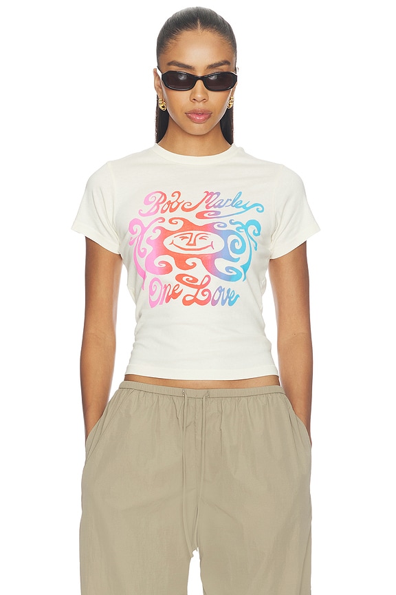 view 1 of 4 T-SHIRT BOB MARLEY ONE LOVE GRADIENT VINTAGE in Stone Vintage
