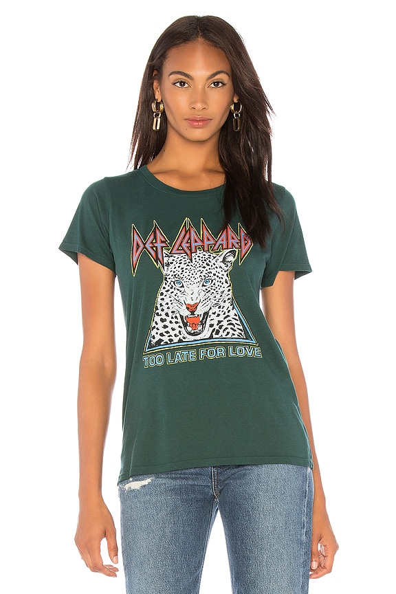 view 2 of 5 Def Leppard Too Late For Love Tee in Emerald
