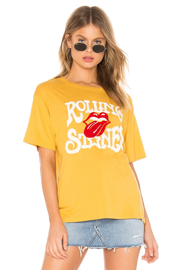 view 2 of 5 Rolling Stones Flocked Tee in Golden