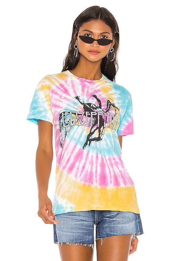 view 2 of 5 Led Zeppelin Icarus Weekend Tee in Rainbow Tie Dye