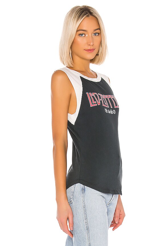 view 2 of 4 Led Zeppelin Zoso Raglan Tank in Ash Black