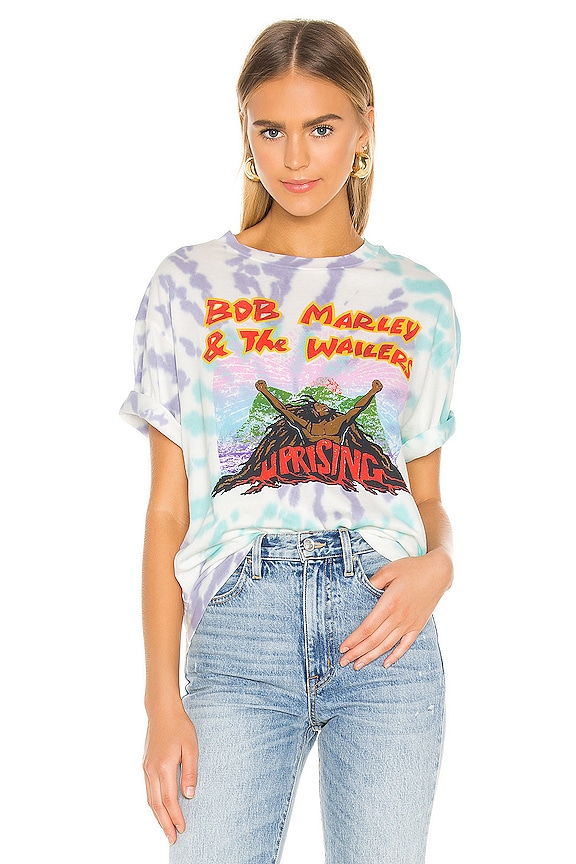 view 1 of 4 T-SHIRT GRAPHIQUE BOB MARLEY in 2 Color Spiral Tie Dye