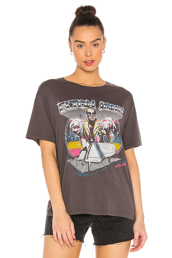 view 2 of 6 T-SHIRT GRAPHIQUE ELTON JOHN in Washed Black