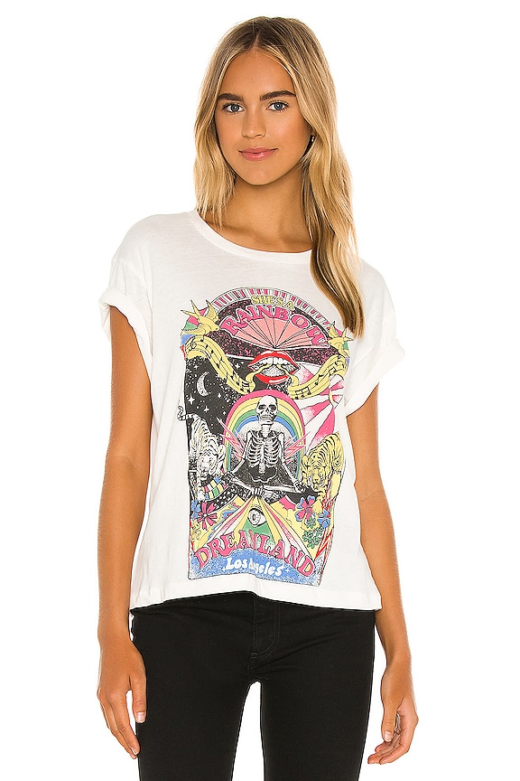 view 2 of 5 Rainbow Dreamland Tour Tee in Vintage White