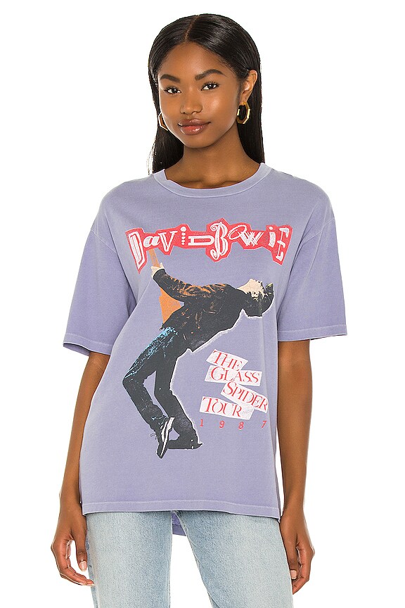 view 2 of 5 DAVID BOWIE GLASS SPIDER TOUR 티셔츠 in Amethyst Pigment