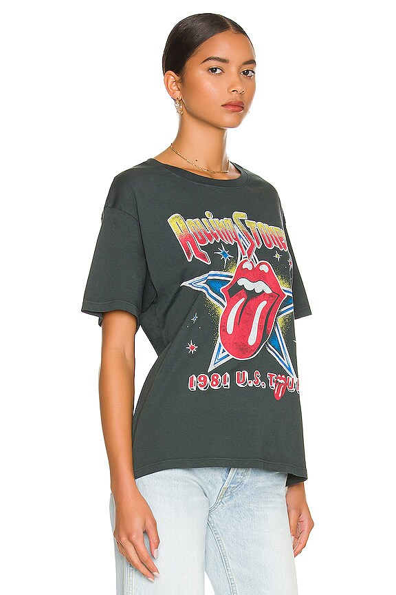 view 2 of 4 Rolling Stones 1981 US Tour Boyfriend Tee in Vintage Black