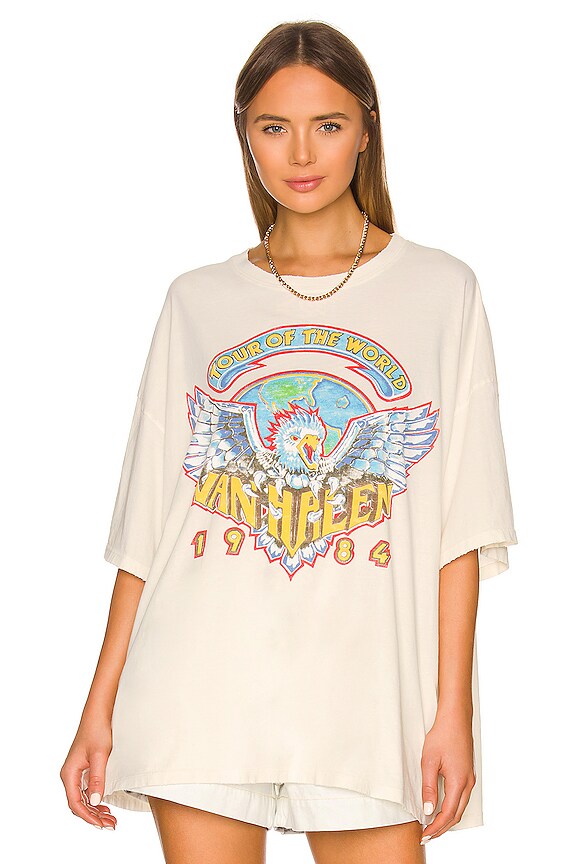 view 2 of 5 Van Halen Tour Of The World Tee in Stone Vintage