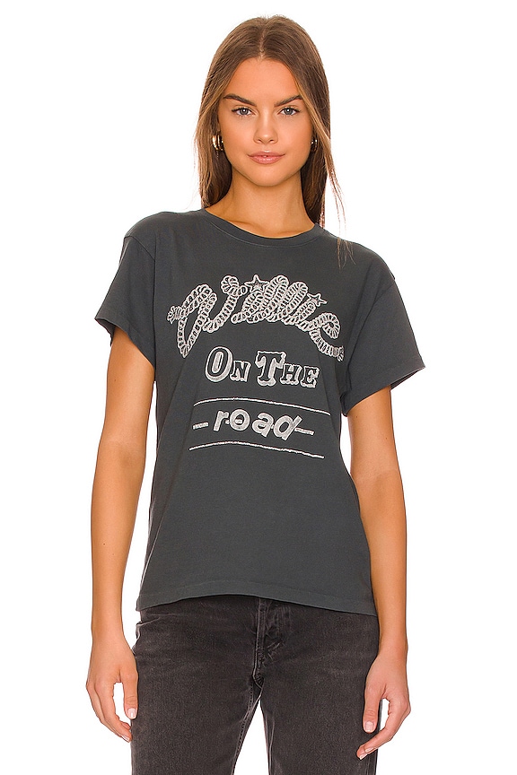 view 2 of 6 T-SHIRT WILLIE NELSON ON THE ROAD in Vintage Black