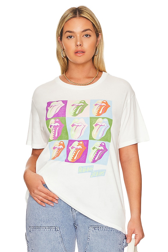 view 2 of 8 Rolling Stones 9 Licks Boyfriend Tee in Vintage White