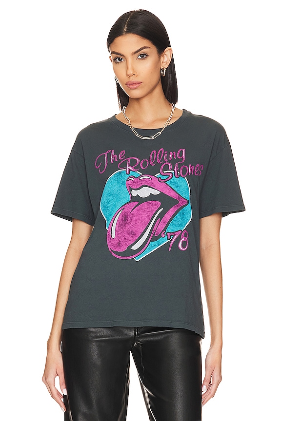 view 1 of 8 Rolling Stones 78 Ticket Boyfriend Tee in Vintage Black
