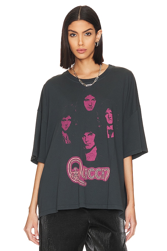 view 2 of 5 T-SHIRT À BANDE QUEEN FOUR PORTRAITS in Vintage Black