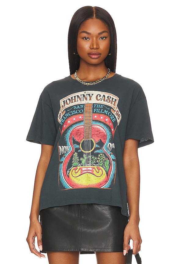 view 2 of 5 Johnny Cash Fillmore Show Boyfriend Tee in Vintage Black