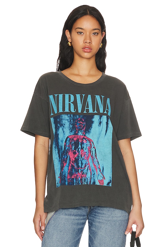 view 2 of 5 Nirvana Silver Cover Merch Tee in Pigment Black