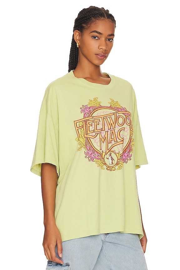 view 2 of 4 Fleetwood Mac Flower Crest Tee in Lily Green
