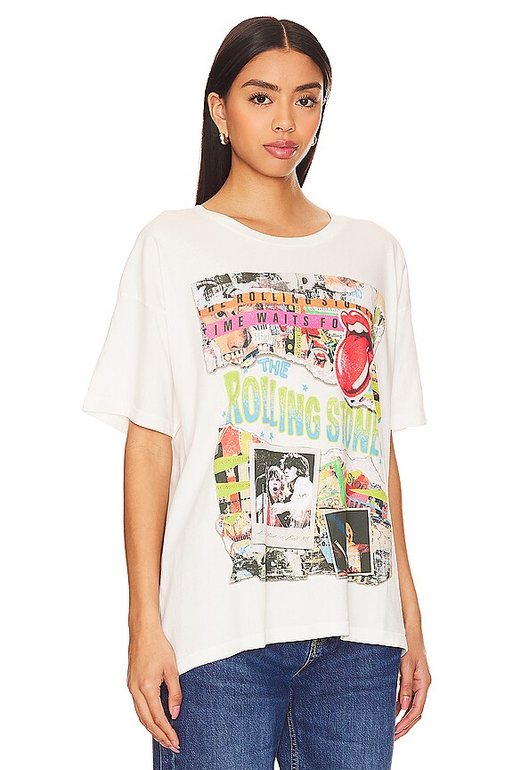 view 2 of 4 ФУТБОЛКА ROLLING STONES TIME WAITS FOR NO ONE in Vintage White