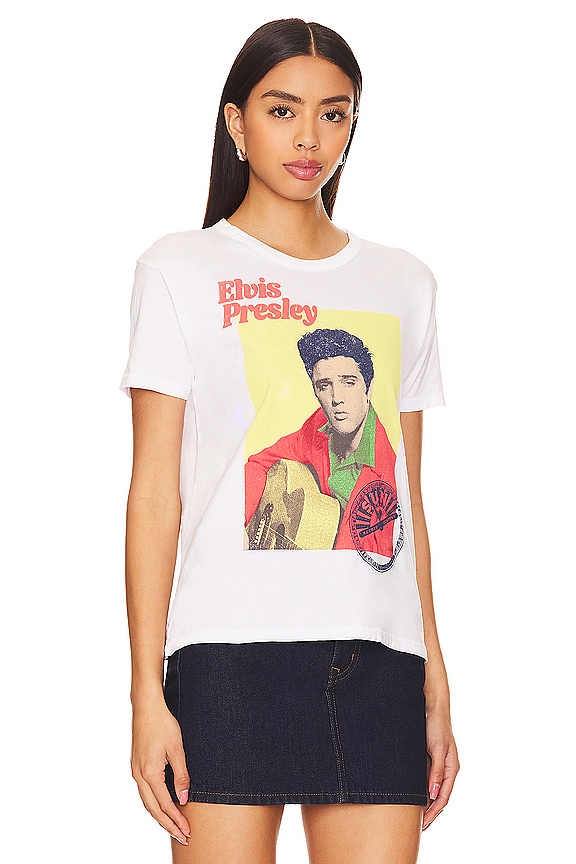view 2 of 4 SUN RECORDS X ELVIS US TOUR 1954 リンガーTシャツ in Optic White