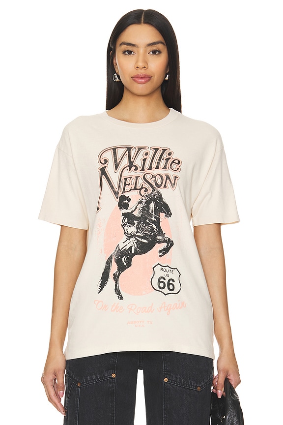 view 2 of 5 ФУТБОЛКА WILLIE NELSON ROUTE 66 WEEKEND in Sand