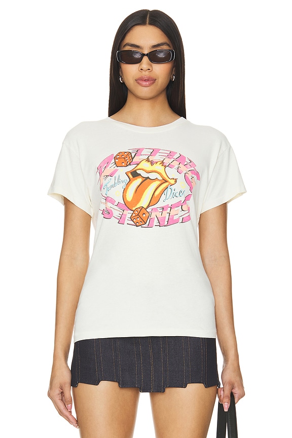 view 2 of 5 ROLLING STONES TUMBLING DICE TOUR 티셔츠 in Stone Vintage