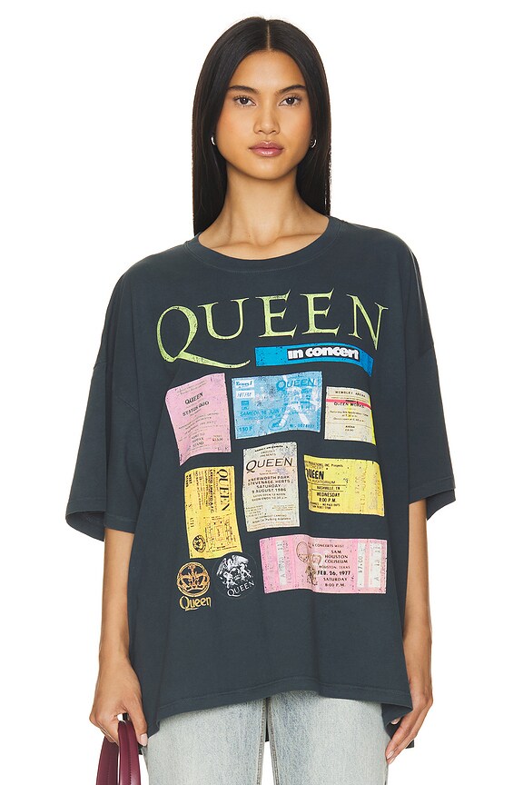 view 2 of 5 CAMISETA QUEEN TICKET COLLAGE in Vintage Black