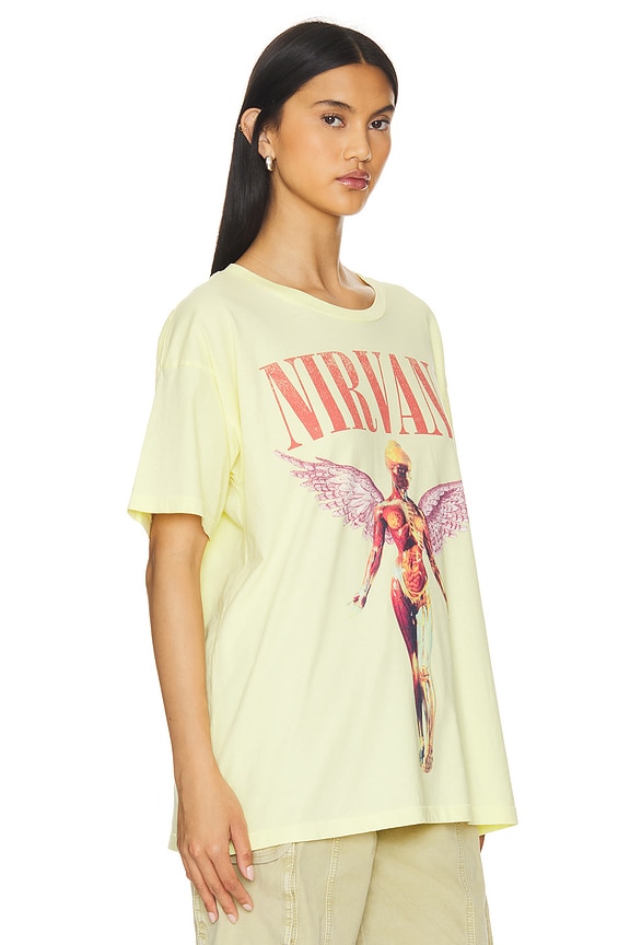view 2 of 4 CAMISETA NIRVANA IN UTERO COVER MERCH in Yellow Mist